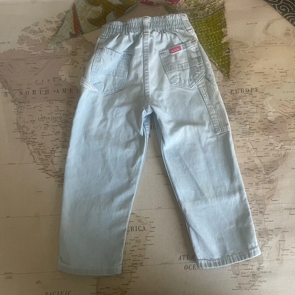 Oshkosh B’gosh Vintage Made in USA Light Blue Denim Pant Size 2